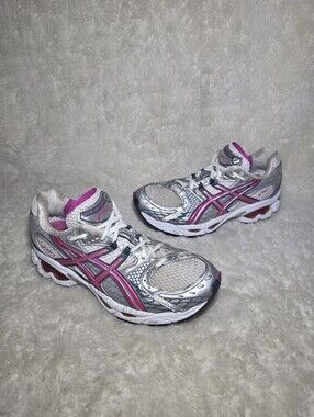 ASICS Gel-Nimbus 10 Silver Pink Running Shoes Vintage Y2K Gorpcore Aesthetic 7.5